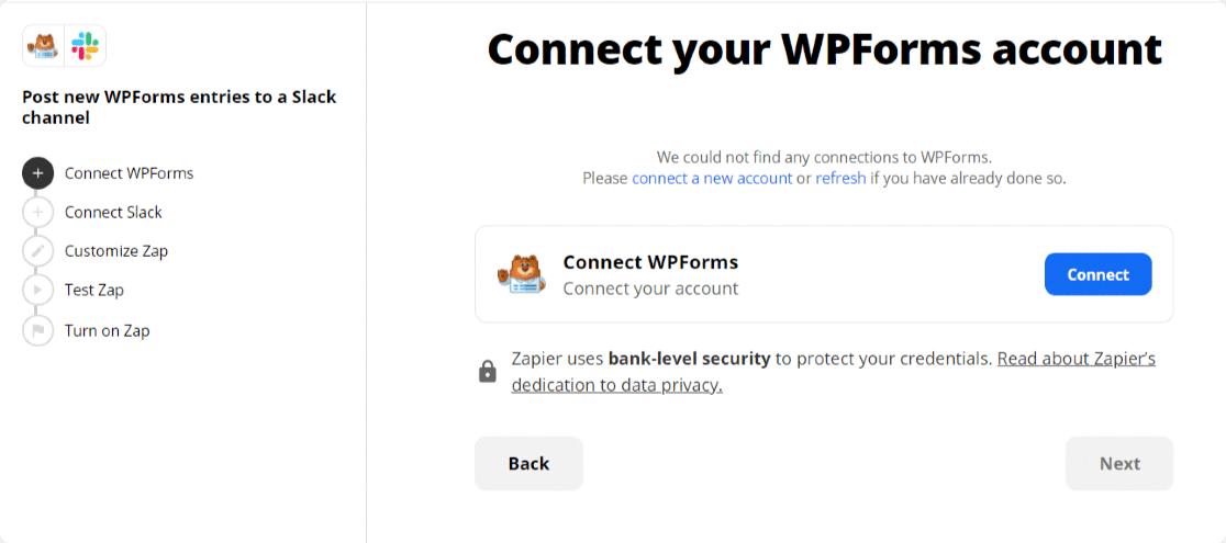 połącz wpforms z zapier