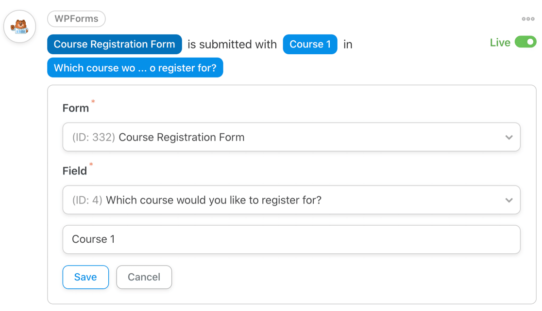 Integração de LifterLMS e WPForms com Uncanny Automator