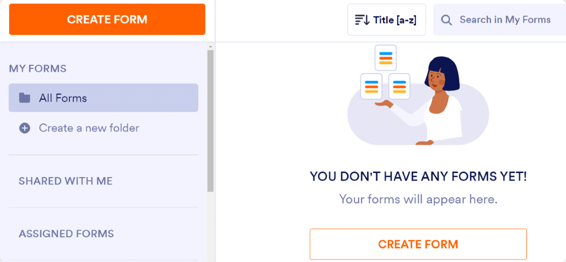 JotForm- لوحة القيادة