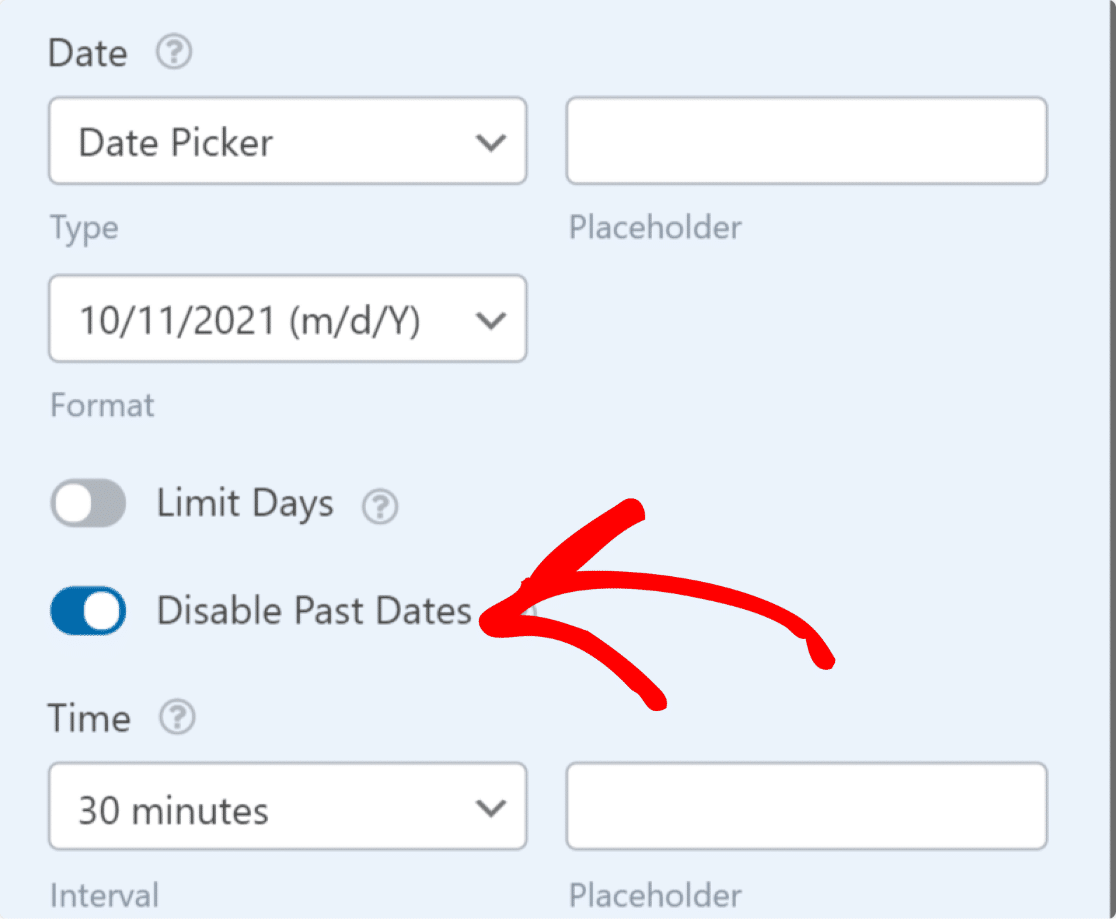 Deshabilitar fechas pasadas en datepicker